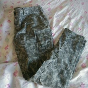 Grey feather pants